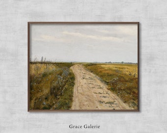 PRINTABLE Landscape Art | Vintage Print Country Landscape Painting | Digital Download