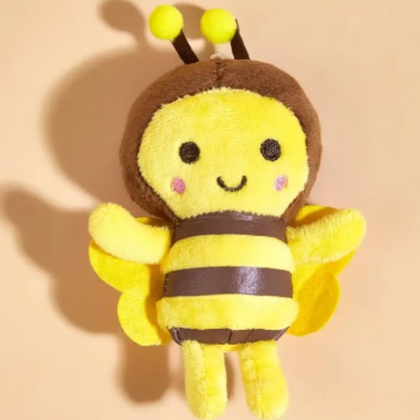 Sweet Little Plush Honey Bee Dog Toy for Small Dogs