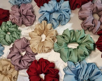 100% Silk Mulberry Medium and Large Hair Scrunchies