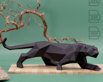 Panther - 3D plotter file - SVG, DXF, PDF - For Cricut, Silhouette and Brother cutting plotters