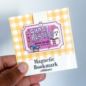 Halloween Ghost Ticket Magnetic Bookmark, Magnetic Bookmark, Bookish, Bookmarks, Birthday Gift for Her, Book Lover, Book Accessories,