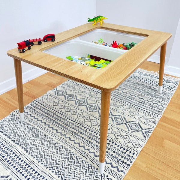 SWEN Montessori Inspired Wooden Sensory Table LUCAS