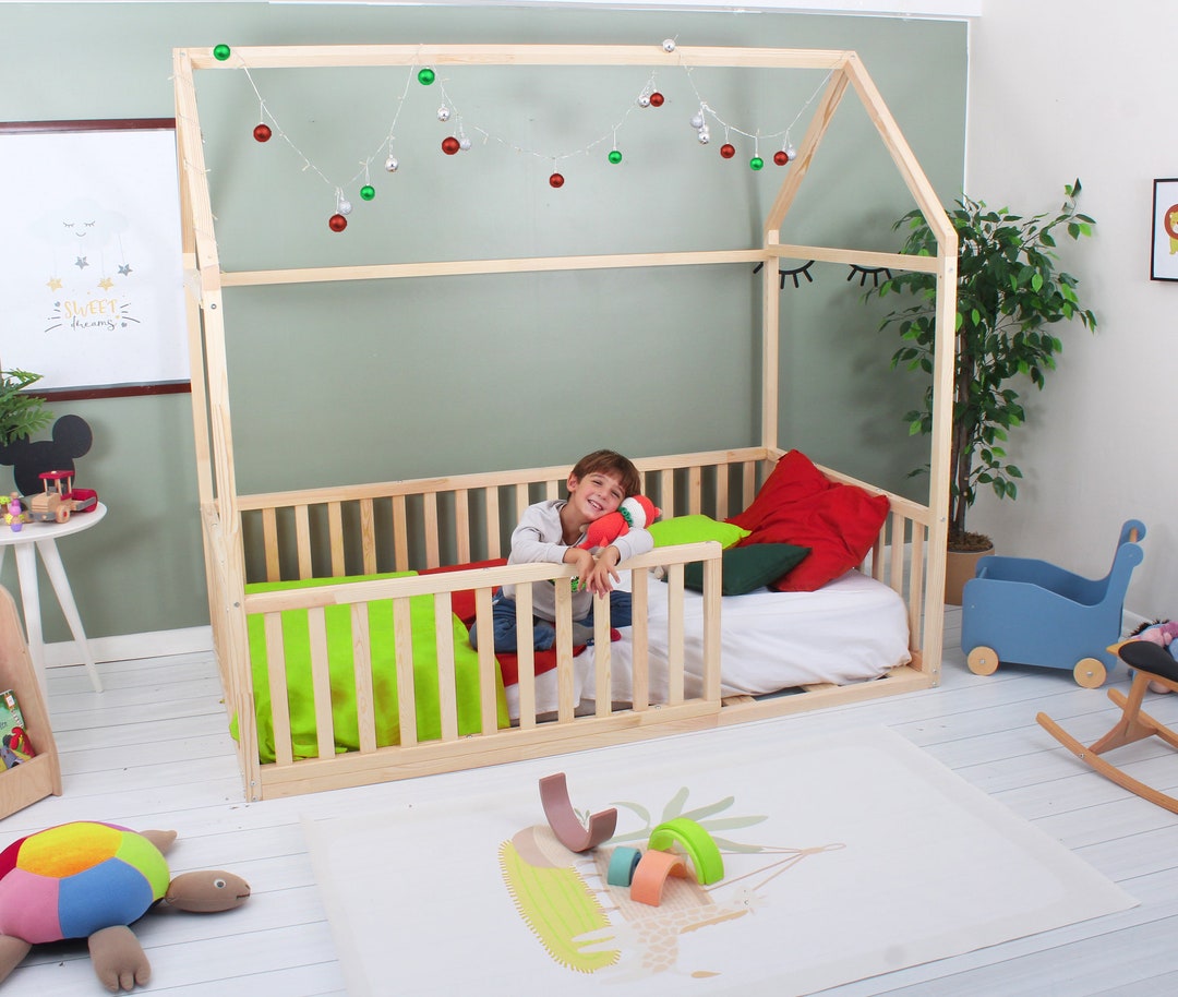 Montessori Floor Bed Housewood Bed Frametoddler Floor Bed Etsy