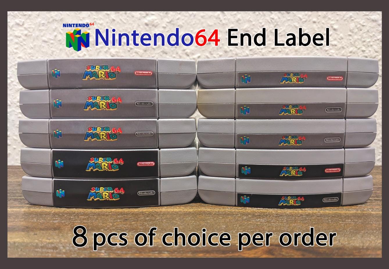 Nintendo 64 / N64 - Cartridge Top Label, End Label, Spine Sticker