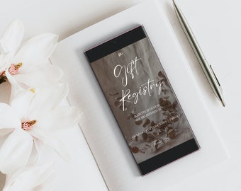 Editable Wedding Gift Registry Template, Eucalyptus Design (Digital Download)