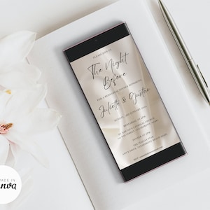 Digital Rehearsal Dinner Invitation: Classic Wedding Evite