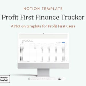 Profit First Notion Template, Notion Finance Tracker, Notion Budget Planner, Business Money Tool, Cash Flow Tracker, Small Biz Accounting