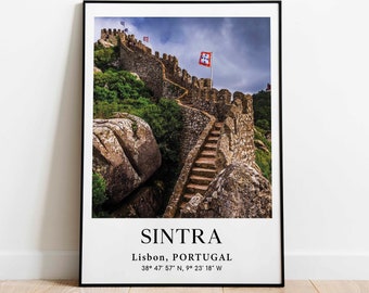 Sintra Poster, Sintra Portugal, Portugal Picture, Europe Picture, European City Photo, Europe Poster, Travel Print