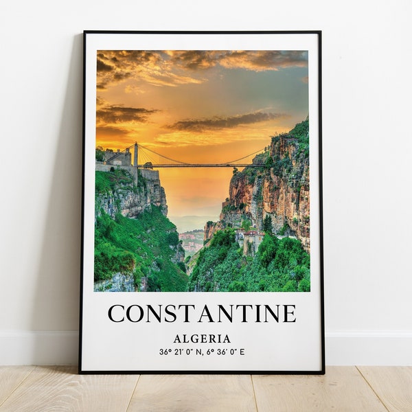 Constantine Poster, Constantine Picture, Algeria Photo, Algeria Picture, Africa Photo, African City Poster, Travel Print