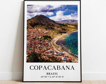 Copacabana Poster, Copacabana Picture, Brazil Print, South America Picture, South America Photo, Travel Print