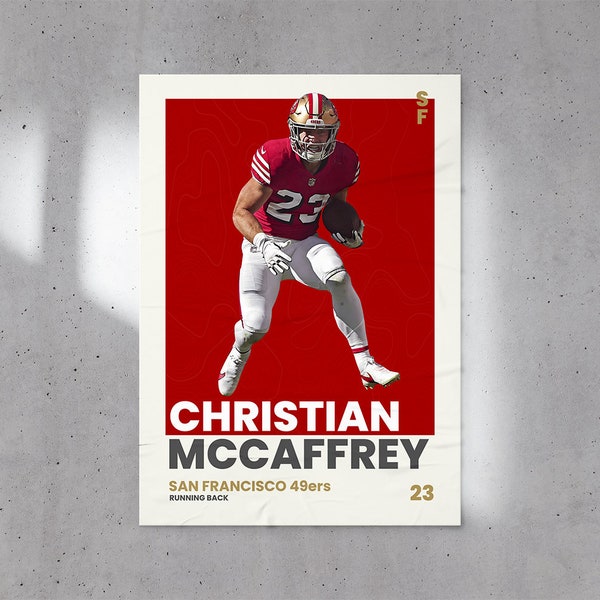 Minimalist Christian Mccaffrey Poster - Etsy
