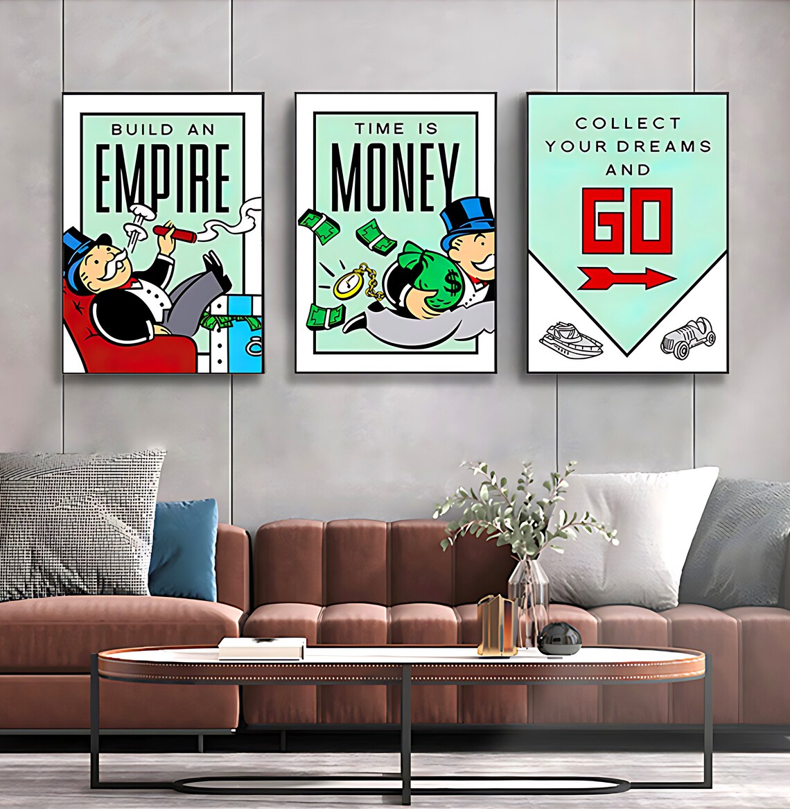 Monopoly Motivational Poster Inspirational Quote Canvas Alec Etsy