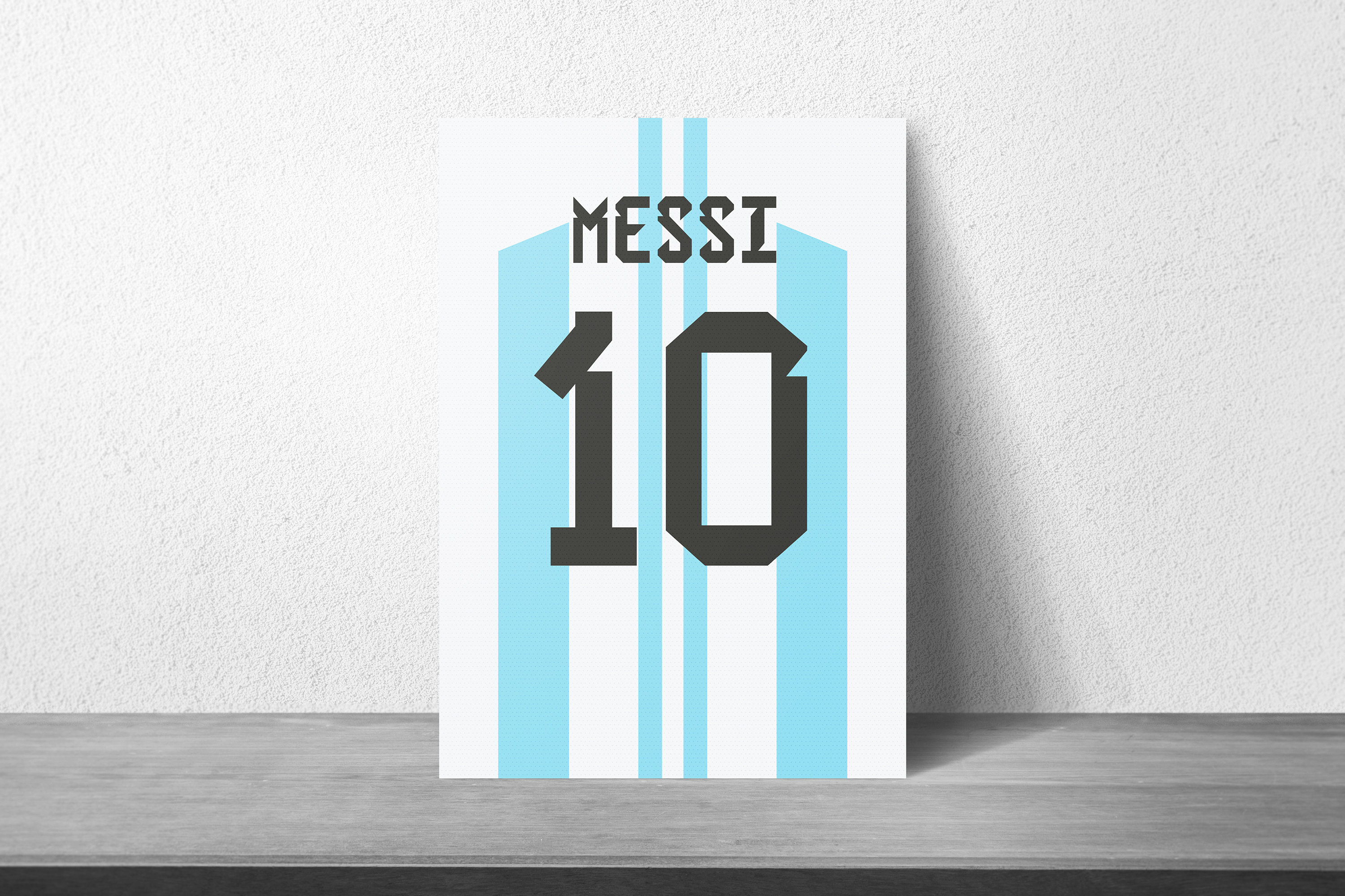 Lionel Messi Jersey Poster World Cup Art Argentina Soccer - Etsy