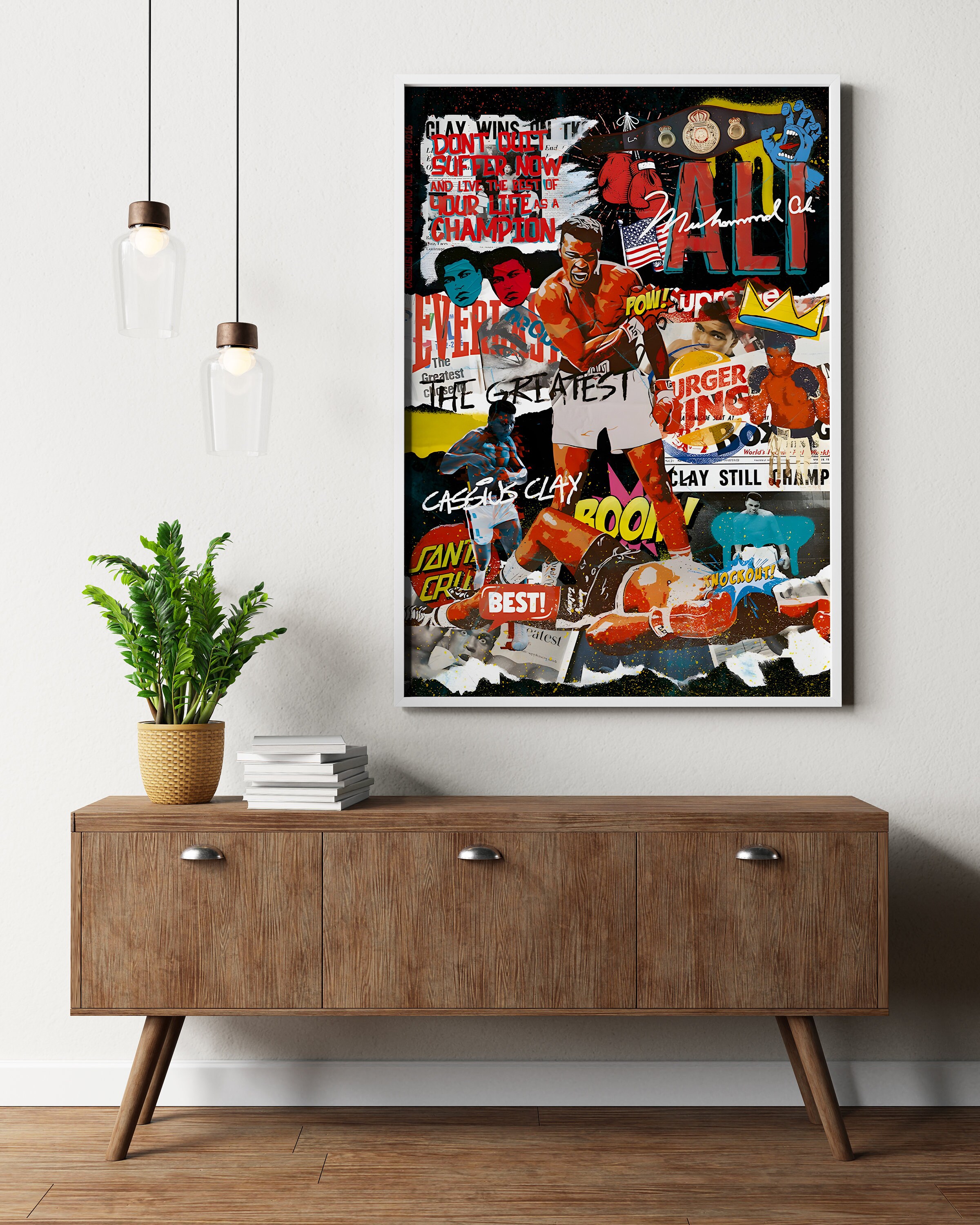 Muhammad Ali Poster, Boxing Poster, Canvas Print Wall Art, Motivational ...