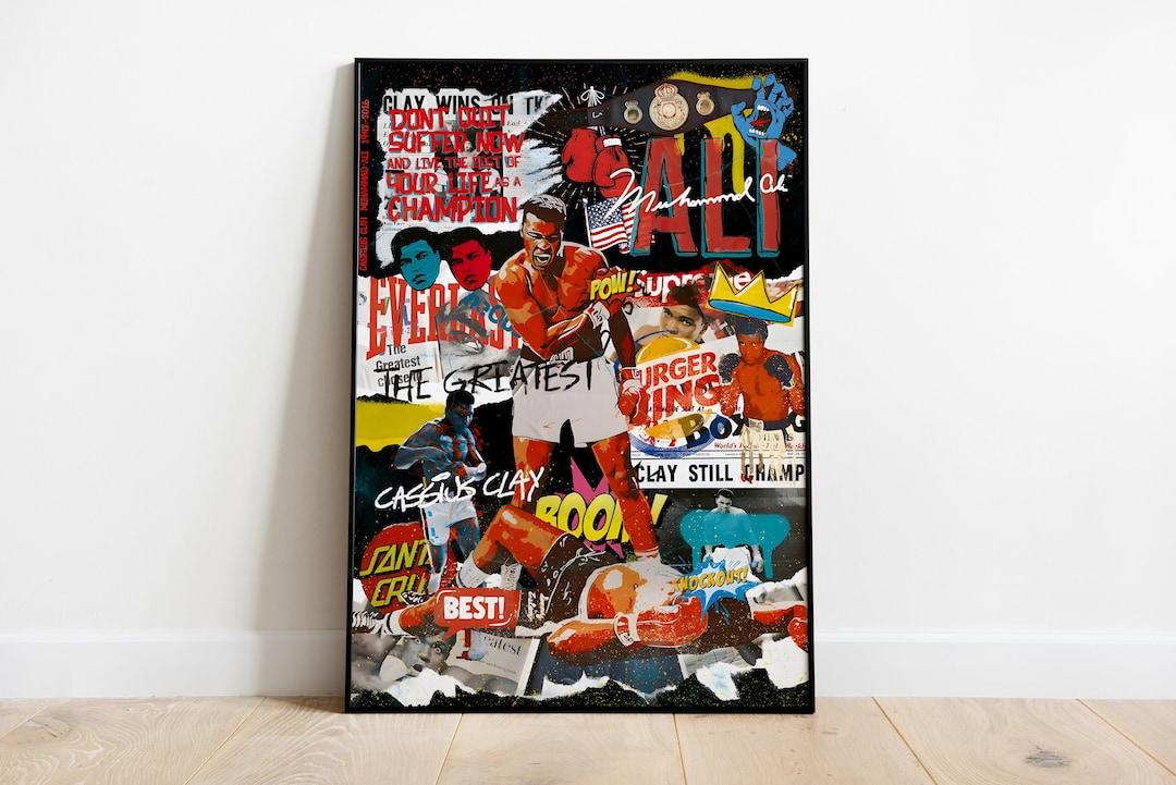 Muhammad Ali Poster, Boxing Poster, Canvas Print Wall Art, Motivational ...