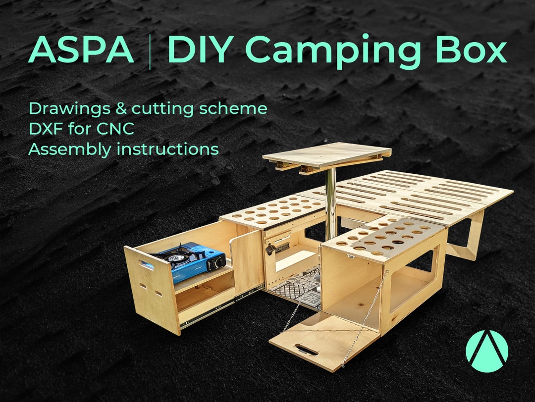 ASPA Camping Box DIY Drawings, DXF Files & Assembly Instructions Etsy