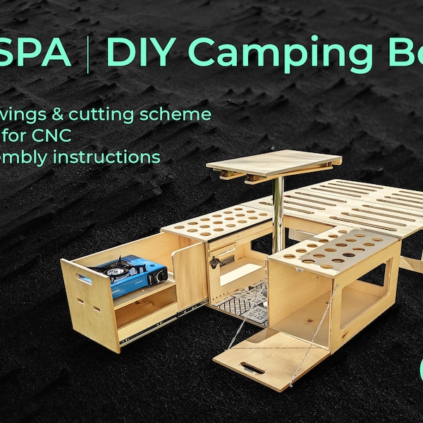 ASPA | Camping Box DIY | Drawings, DXF files & Assembly instructions