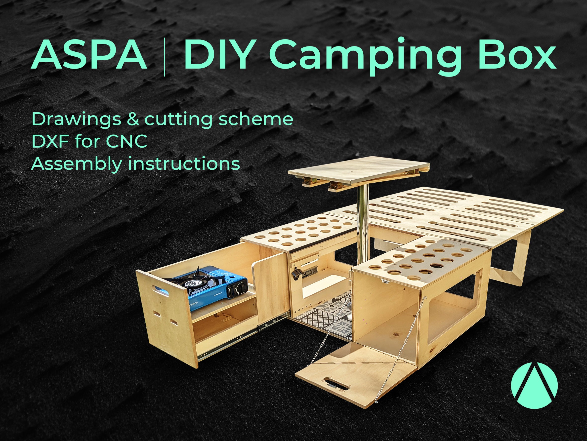 ASPA | Camping Box DIY | Drawings, DXF files & Assembly instructions