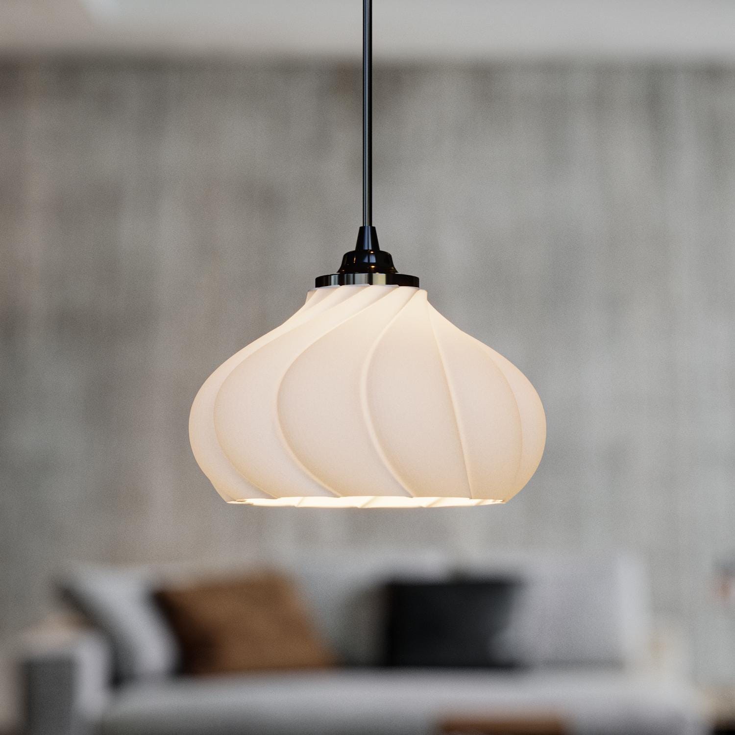 3D Printable Pendant Light, 3D Chandelier STL, Lamp STL File