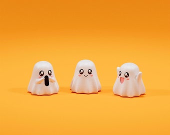 Cute Chubby Ghosts Figurine STL - No Supports Needed
