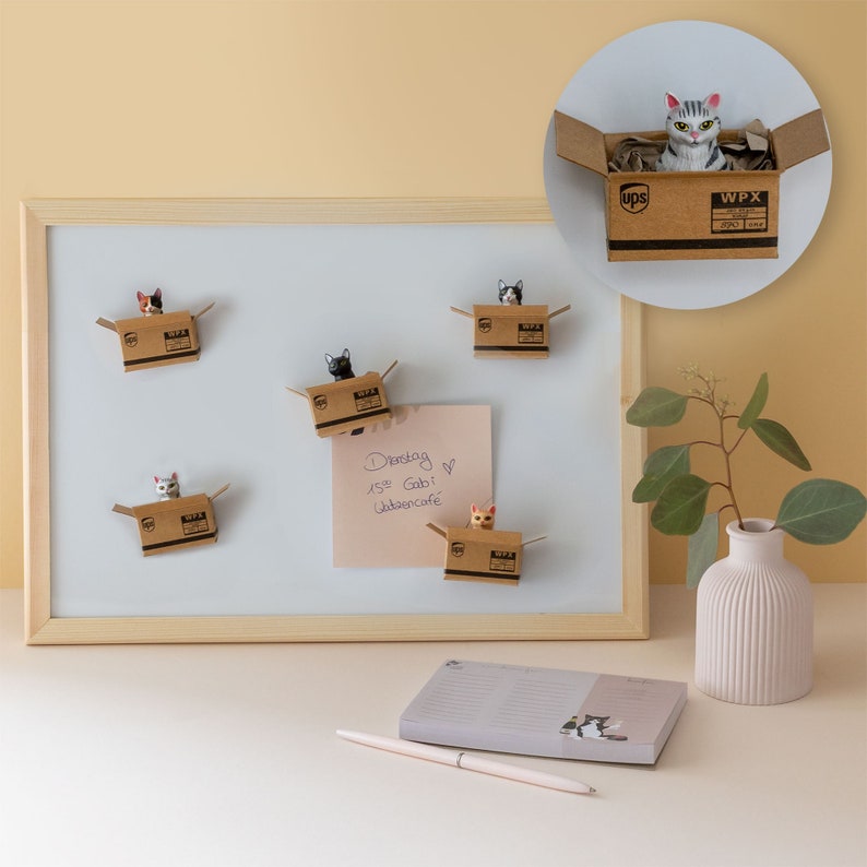 Geschenke für Katzenliebhaber, Magnete, Katze, Kühlschrank Magnet, Kühlschrankmagnete, Pinnwand Magnet, Magnet Katze, Katzen Geschenke Bild 2