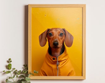 dachshund Wall Art for living room Dog Lover Gift Dog entryway wall decor