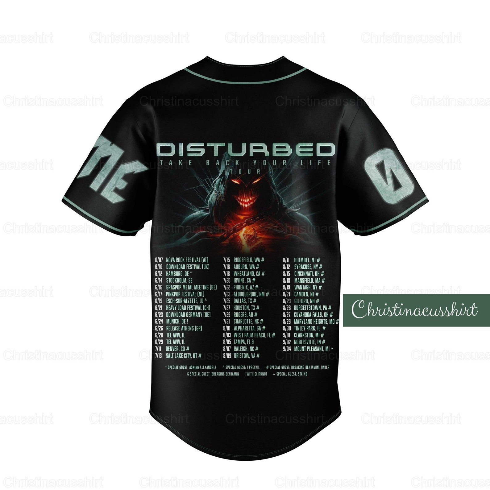 Disturbed Baseball Jersey Disturbed Band Baseball Jersey - Etsy