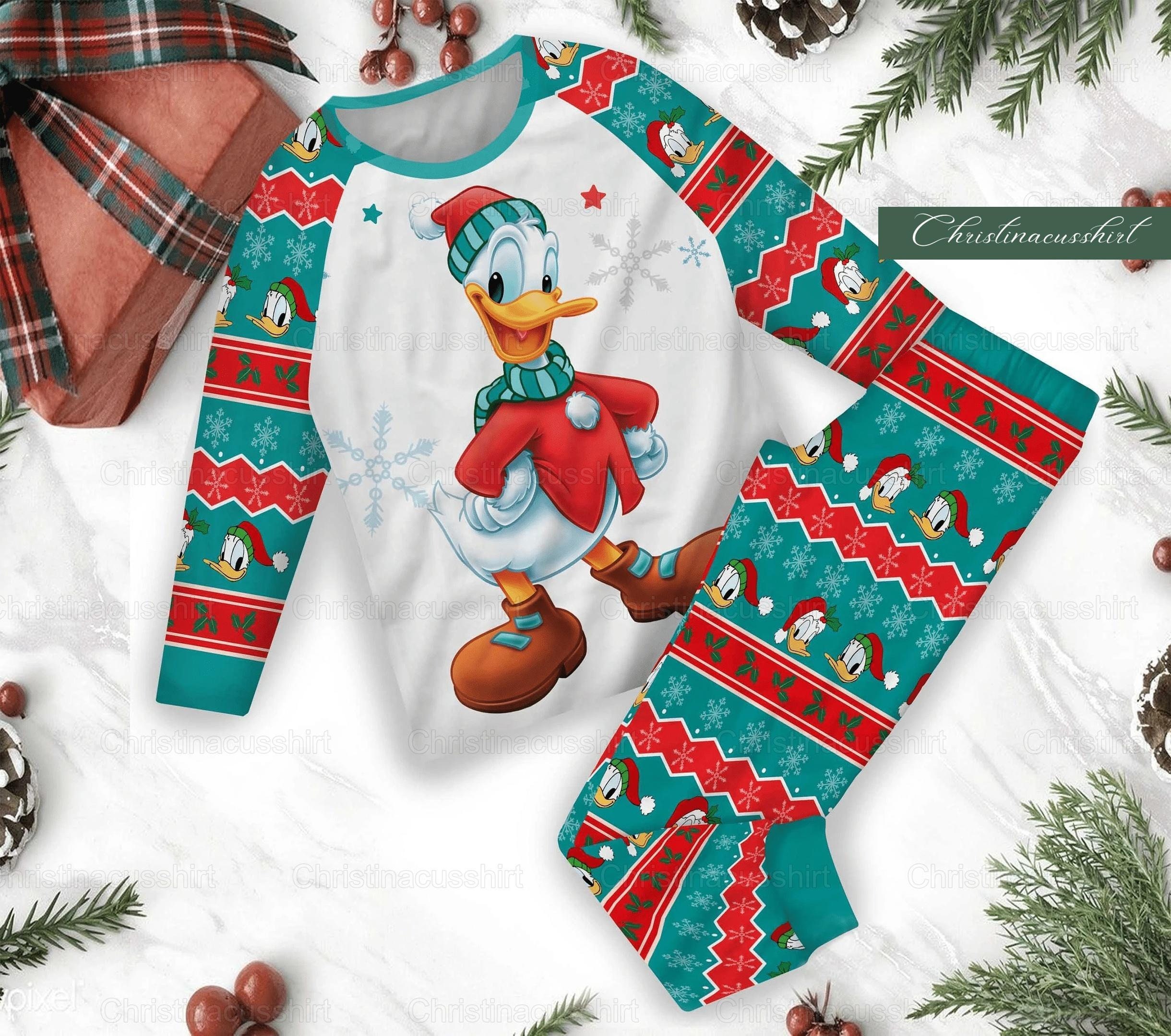 Disney Character Donald Duck Family Christmas Onesie Pajamas