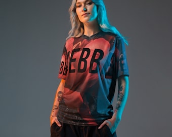 Recycled unisex jersey with all-over print