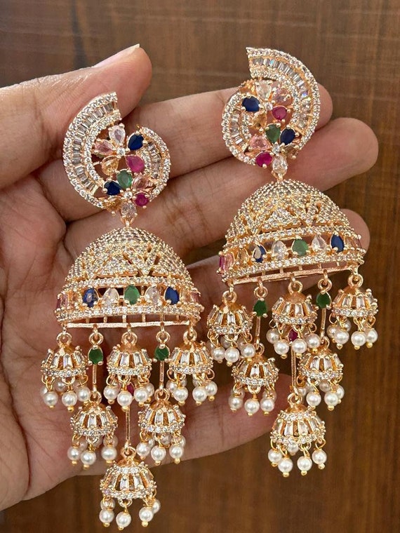 Buy online Gold Plated Jhumka Earring from fashion jewellery for Women by  Memoir for ₹399 at 67% off | 2024 Limeroad.com
