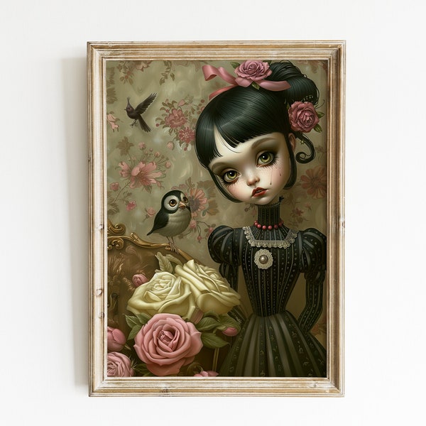 Whimsical Charm: Mark Ryden inspired. Limited Edition. Popsurrealism Portrait. Available for Download and Print.