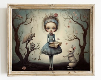 Fantasy Whimsy in Popsurrealism. Limited Edition. Popsurrealism Artwork. Downloadable and Printable.