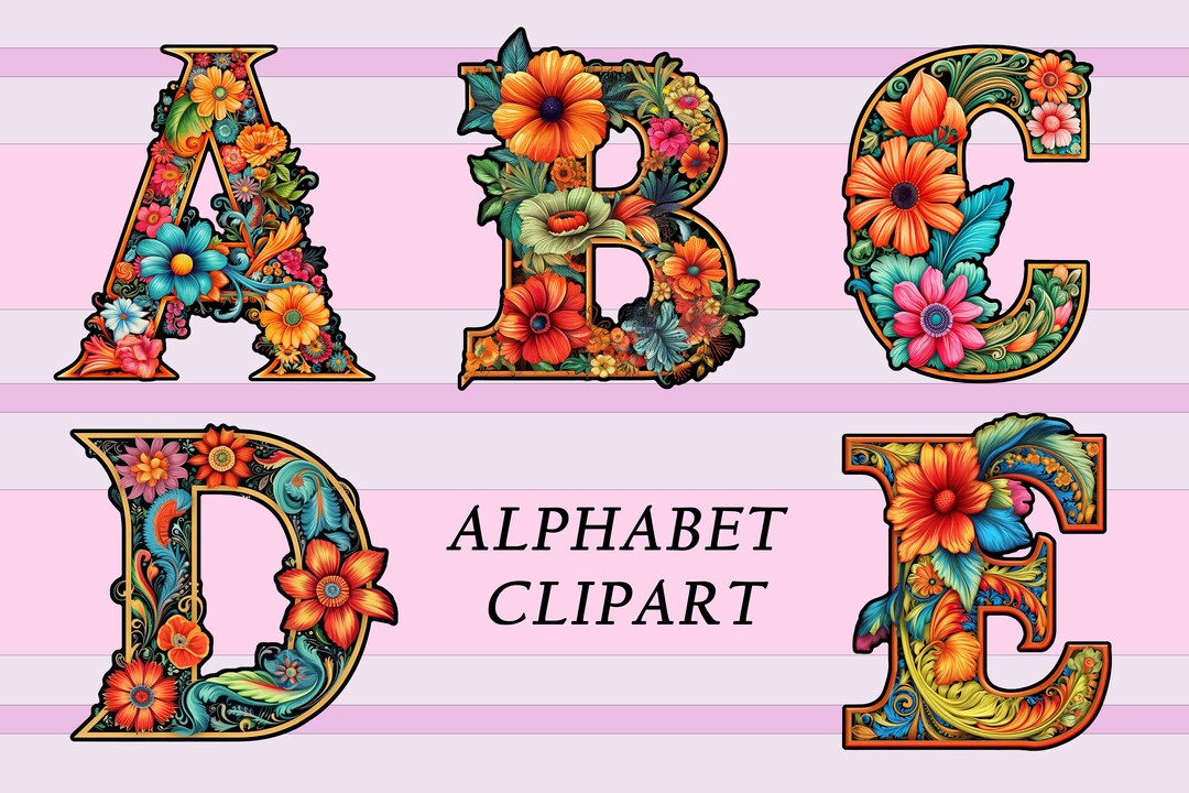 Alphabet Clipart. Png Images. No Background. Downloadable - Etsy