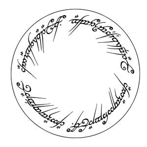 Elvish ring inscription - DXF, PNG, PDF, svg file | Lord of the rings inspired inscription |  300dpi