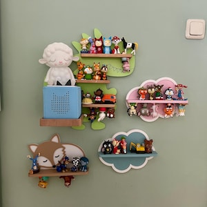 Toniebox shelf - Tonie shelf for the children&#39;s room | Tonie storage for 10 tonies | Tonie shelf with magnets