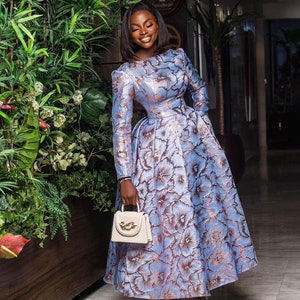 Brocade Midi Dress - Etsy
