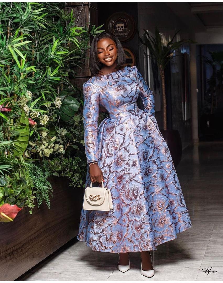 Robe midi en brocart France