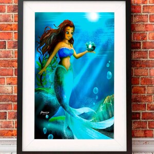 Live action The Little Mermaid digital print