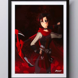 RWBY Ruby Rose digital fan art print