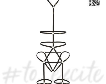 Regalo para ella, regalo de cumpleaños, lencería con arnés, regalo para esposa, regalo para novia, regalo erótico, regalo sexual, regalo de luna de miel, arnés corporal para mujer