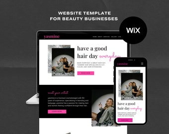 WIX Website Template, Hairstylist Template, Aesthetic Website Design for Service Providers, Beauty Business, Hair Salon Web Design Template