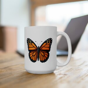 Monarch Butterfly, Native Garden, Ceramic Mug 15oz, Coffee, Tea, Hot Chocolate, Nature,  Hot Drinks, Holiday Gift