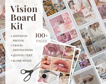 2026 Vision Board Kit zum Ausdrucken | Digital Vision Board, Ziele setzen, Manifestation Journal, Gesetz der Anziehung Vorlagen, Selbstfürsorge