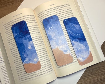 Ocean Beach Painting Bookmarks 2x6", Set of 3, High-Quality Limited Edition Unique Bookmarks, Reading Gift, Artwork by Emilie Hughes