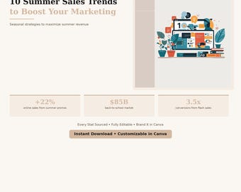 10 sommarreatrender för att boosta din marknadsföring | Digital nedladdningsbar infografik | Anpassningsbar