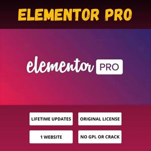 Elementor Pro – 1 Year Official License Activation | WordPress Website Builder Plugin