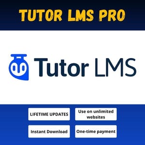 Tutor LMS Pro G–P–L | eLearning Course Builder Kit | Unlimited Sites Use | Academy System