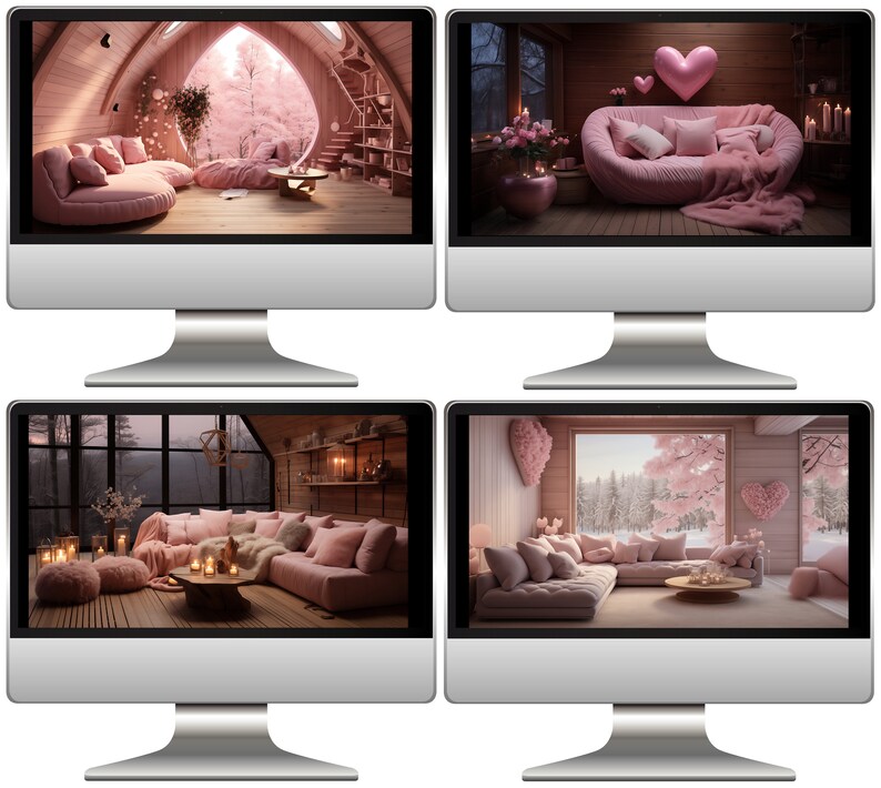 Valentines Day Zoom Background Pink Romantic Zoom Background Valentine