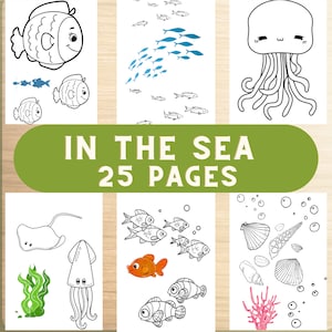 Coloring Animals Sea Pages, Coloring Book, In the Sea, Pages, Coloring, Party, Birthday