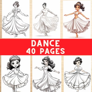 Dance, classic, dancer, girls, coloring, book, kids, adults, elegance, party, school, academy,